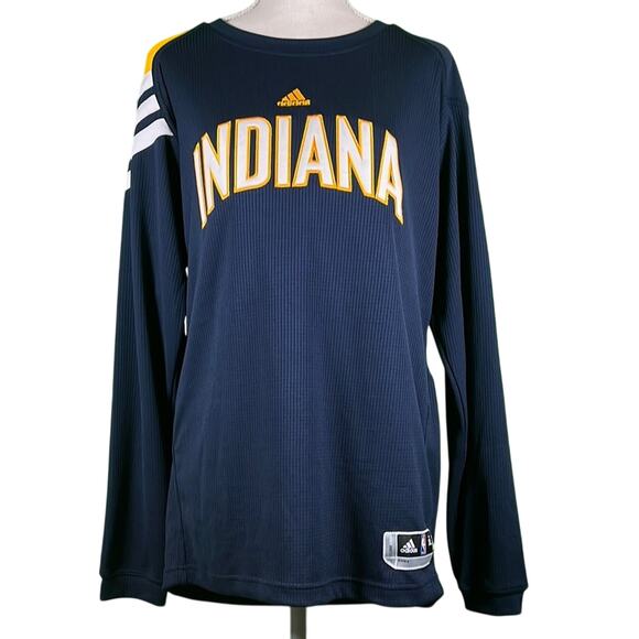 adidas Other - Adidas Indiana Pacers Long Sleeve Navy Jersey Size XL 18/20